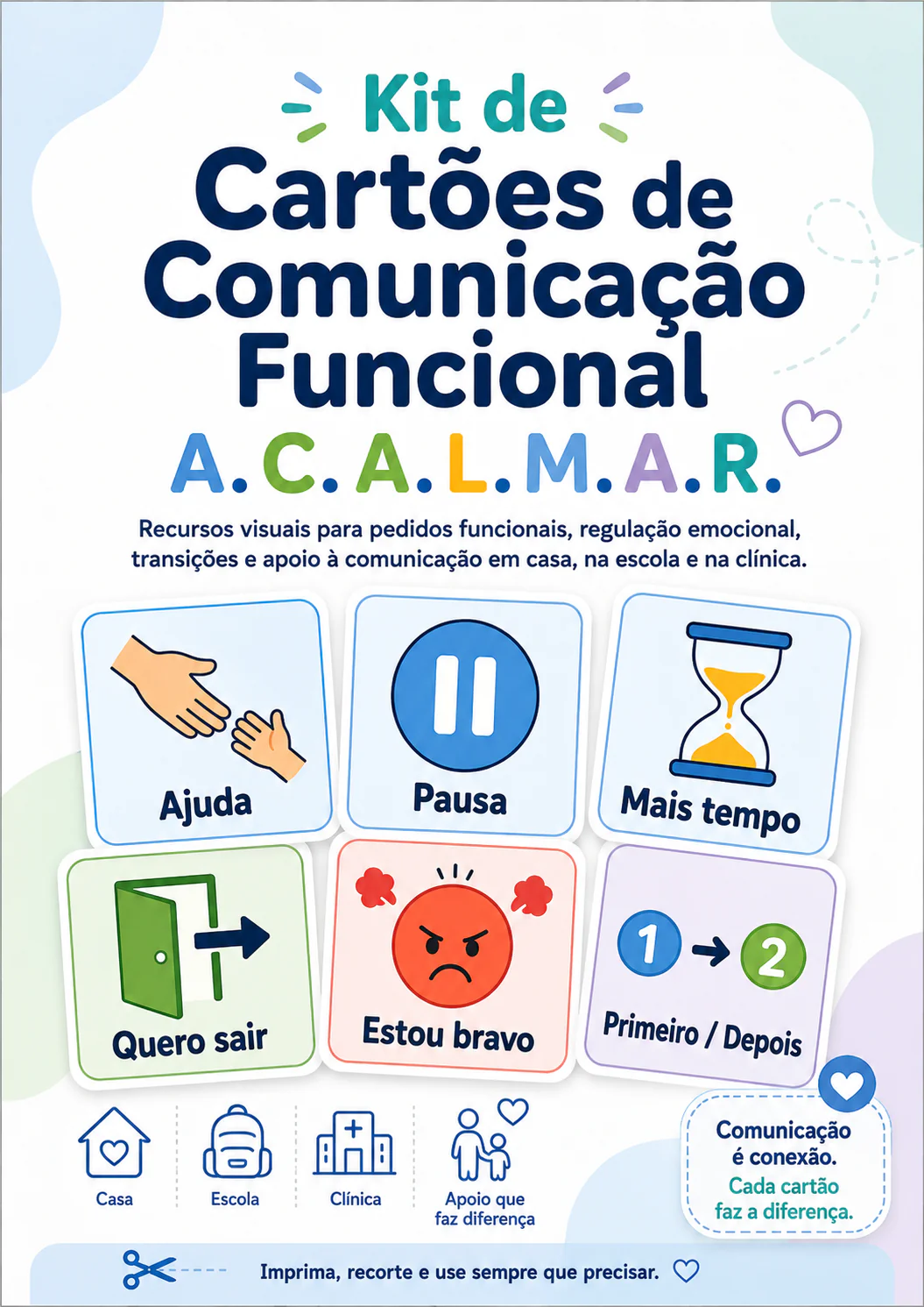 Cartões e apoios visuais
